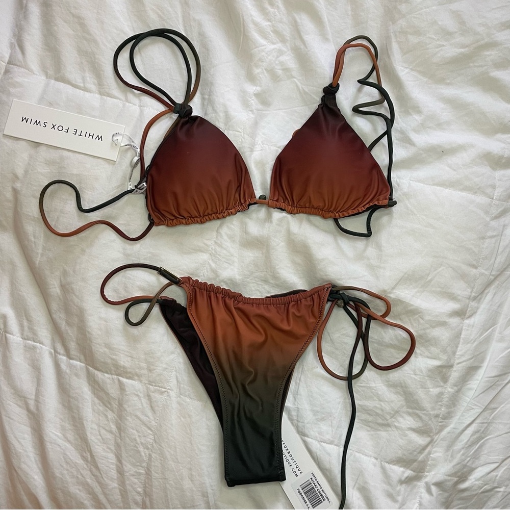 Whitefox boutique bikini size L new with tags desert ombré